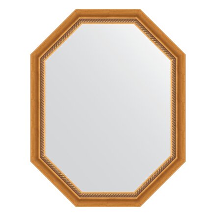 Зеркало Evoform в багетной раме состаренная бронза с плетением 70 мм 73x93 см в Москве 