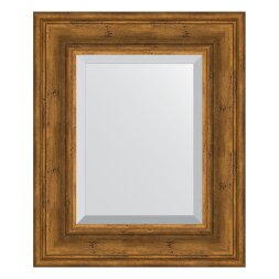 Зеркало с фацетом в багетной раме Evoform травленая бронза 99 мм 49х59 см