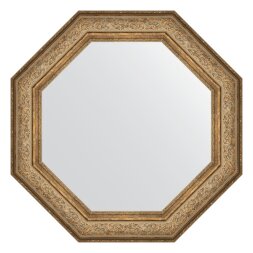 Зеркало в багетной раме Evoform виньетка античная бронза 109 мм 80,6х80,6 см