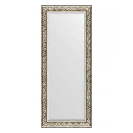 Зеркало напольное с фацетом в багетной раме Evoform барокко серебро 106 мм 85x205 см в Москве 