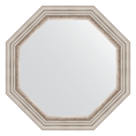 Зеркало в багетной раме Evoform римское серебро 88 мм 76,6х76,6 см в Москве 
