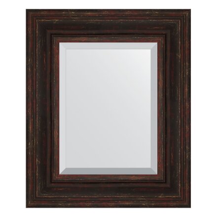 Зеркало с фацетом в багетной раме Evoform темный прованс 99 мм 49х59 см в Москве 