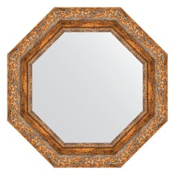 Зеркало в багетной раме Evoform виньетка античная бронза 85 мм 55,4х55,4 см