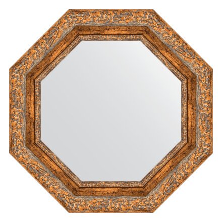 Зеркало в багетной раме Evoform виньетка античная бронза 85 мм 55,4х55,4 см в Москве 