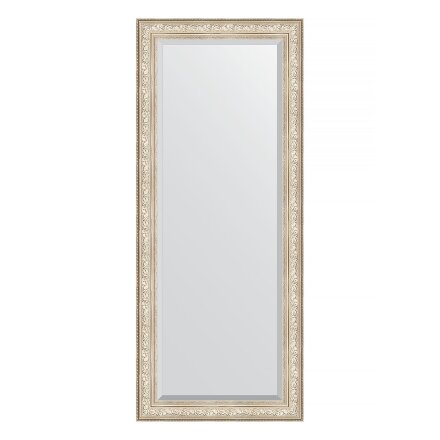 Зеркало напольное с фацетом в багетной раме Evoform виньетка серебро 109 мм 85x205 см в Москве 