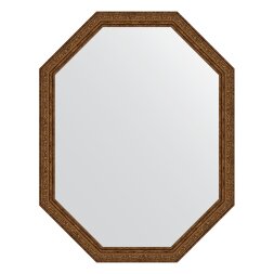 Зеркало в багетной раме Evoform виньетка состаренная бронза 56 мм 70x90 см