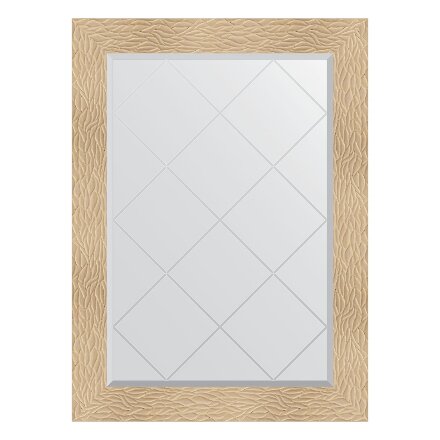 Зеркало с гравировкой в багетной раме Evoform золотые дюны 90 мм 76x104 см в Москве 