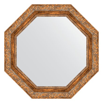Зеркало в багетной раме Evoform виньетка античная бронза 85 мм 65,4х65,4 см в Москве 