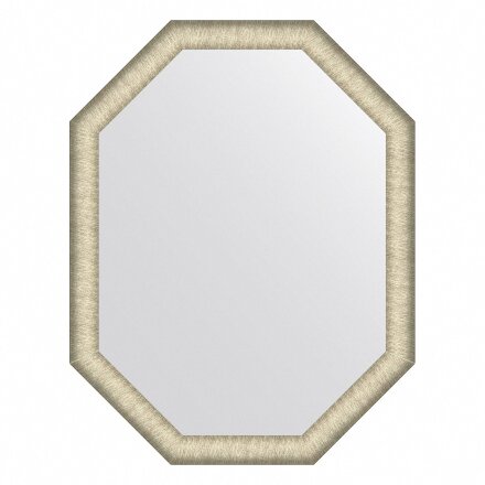Зеркало в багетной раме Evoform брашированное серебро 59 мм 70х90 см в Москве 