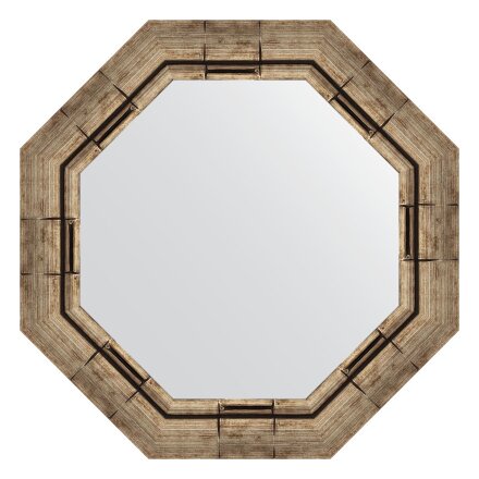 Зеркало в багетной раме Evoform серебряный бамбук 73 мм 54х54 см в Москве 