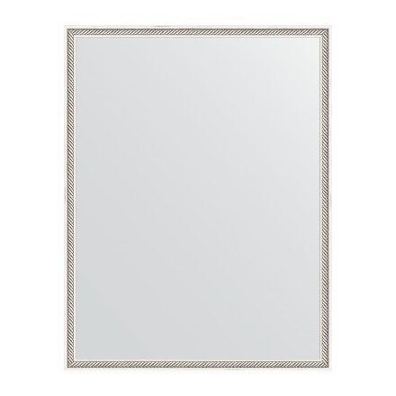Зеркало в багетной раме Evoform витое серебро 28 мм 68х88 см в Москве 