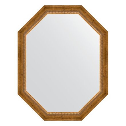 Зеркало в багетной раме Evoform состаренная бронза с плетением 70 мм 73x93 см в Москве 