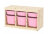 Ящик для хранения с контейнерами TROFAST 3М/3Б розовый Икеа в Москве 