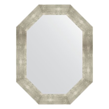 Зеркало в багетной раме Evoform алюминий 90 мм 66x86 см в Москве 