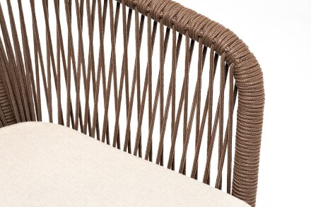 Плетеный стул из роупа Марсель бежево-коричневый в Москве 