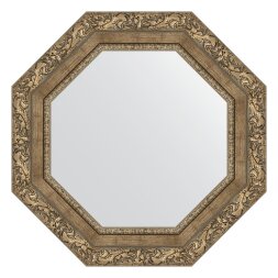 Зеркало в багетной раме Evoform виньетка античная латунь 85 мм 55,4х55,4 см