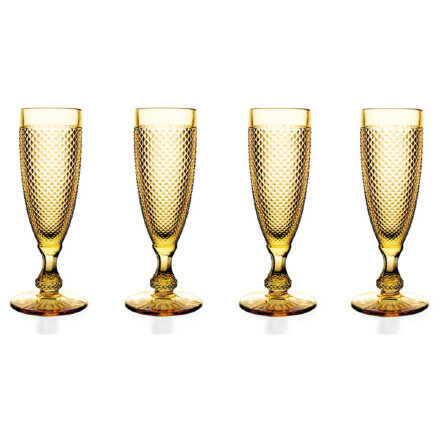 Набор бокалов для шампанского Vista Alegre Бикош желтый 110 мл, 4 шт в Москве 