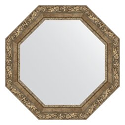 Зеркало в багетной раме Evoform виньетка античная латунь 85 мм 65,4х65,4 см