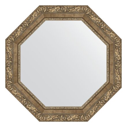 Зеркало в багетной раме Evoform виньетка античная латунь 85 мм 65,4х65,4 см в Москве 