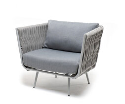 Кресло из роупа Монако светло-серый
