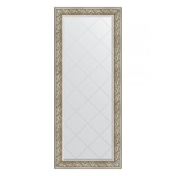 Зеркало напольное с гравировкой в багетной раме Evoform барокко серебро 106 мм 85x205 см