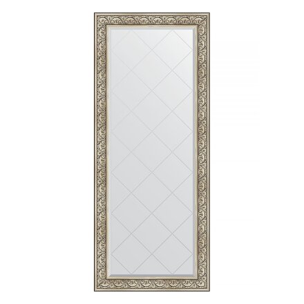 Зеркало напольное с гравировкой в багетной раме Evoform барокко серебро 106 мм 85x205 см в Москве 