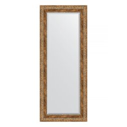 Зеркало с фацетом в багетной раме Evoform виньетка античная бронза 85 мм 55х135 см