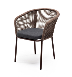Плетеный стул из роупа Марсель коричневый