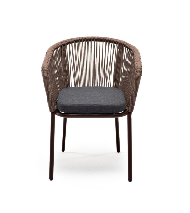 Плетеный стул из роупа Марсель коричневый в Москве 