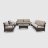 Комплект мебели Ns Rattan Family коричневый с бежевым 5 предметов в Москве 