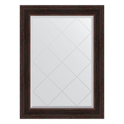 Зеркало с гравировкой в багетной раме Evoform темный прованс 99 мм 79x106 см