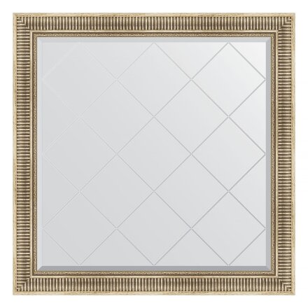 Зеркало с гравировкой в багетной раме Evoform серебряный акведук 93 мм 107x107 см в Москве 