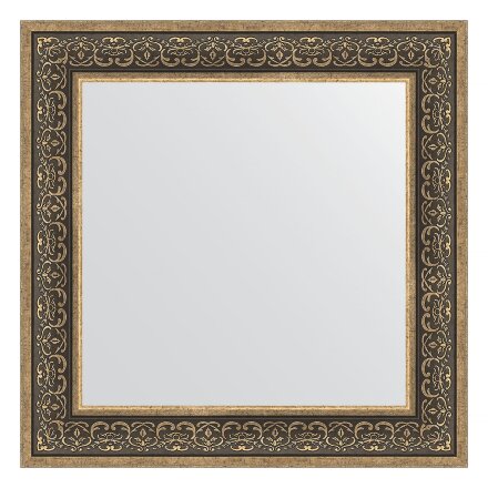 Зеркало в багетной раме Evoform вензель серебряный 101 мм 73х73 см в Москве 