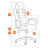 Кресло компьютерное TC Driver искусственная кожа бежевое с бронзовым 55х49х126 см в Москве 