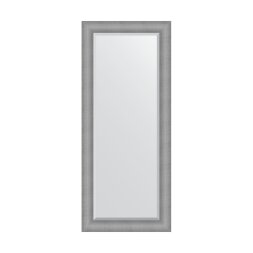 Зеркало с фацетом в багетной раме Evoform серебряная кольчуга 88 мм 67x157 см
