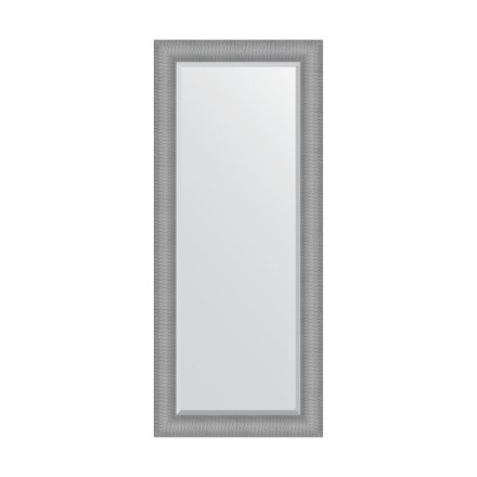 Зеркало с фацетом в багетной раме Evoform серебряная кольчуга 88 мм 67x157 см в Москве 