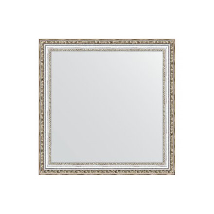 Зеркало в багетной раме Evoform золотые бусы на серебре 60 мм 65х65 см в Москве 