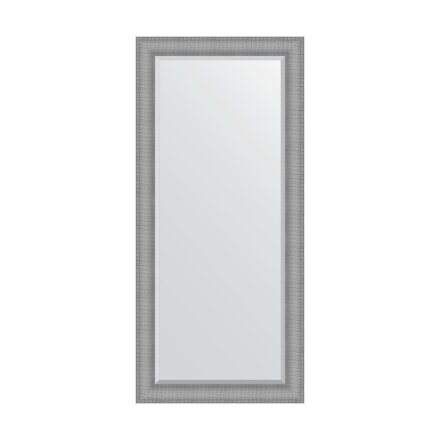 Зеркало с фацетом в багетной раме Evoform серебряная кольчуга 88 мм 77x167 см в Москве 