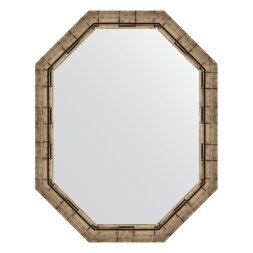 Зеркало в багетной раме Evoform серебряный бамбук 73 мм 73x93 см