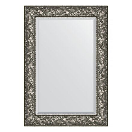 Зеркало с фацетом в багетной раме Evoform византия серебро 99 мм 69х99 см в Москве 