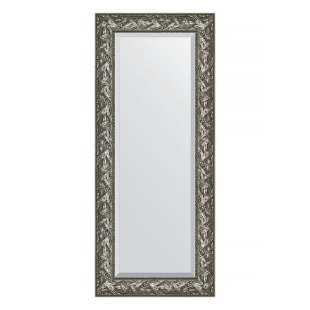 Зеркало с фацетом в багетной раме Evoform византия серебро 99 мм 59х139 см в Москве 