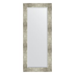 Зеркало с фацетом в багетной раме Evoform алюминий 90 мм 61х146 см