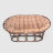 Кресло-мамасан Rattan Grand NIdo Brown с подушкой 175х110х94 см в Москве 