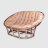 Кресло-мамасан Rattan Grand NIdo Brown с подушкой 175х110х94 см в Москве 