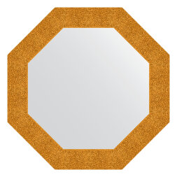 Зеркало в багетной раме Evoform чеканка золотая 90 мм 71x71 см
