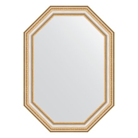 Зеркало в багетной раме Evoform золотые бусы на серебре 60 мм 51x71 см в Москве 