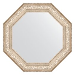 Зеркало в багетной раме Evoform виньетка серебро 109 мм 80,6х80,6 см