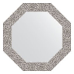 Зеркало в багетной раме Evoform чеканка серебряная 90 мм 71x71 см