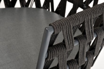 Плетеный стул Диего из дуба, темно-серый в Москве 