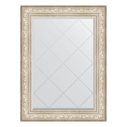 Зеркало с гравировкой в багетной раме Evoform виньетка серебро 109 мм 80x108 см в Москве 